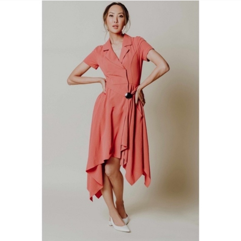 J.O.A. Chriselle Asymmetric Shirt Dress Size S